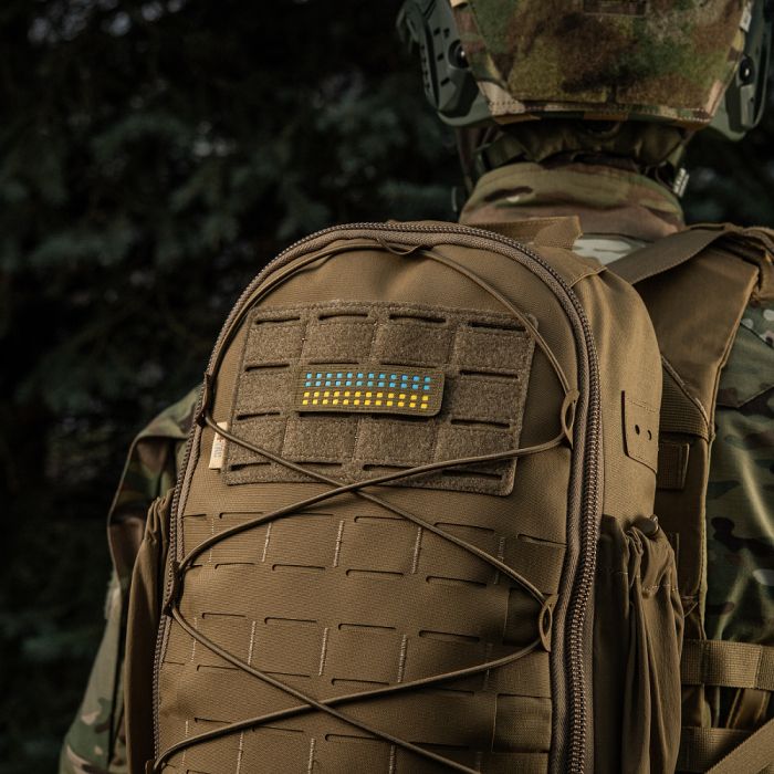 M-Tac нашивка прапор України 25х80 Laser Cut Coyote/Yellow/Blue/GID