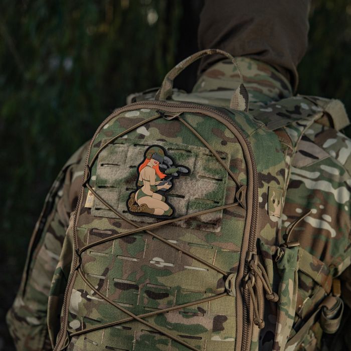 M-Tac нашивка Tactical girl №6 PVC redhead/Light Olive V1