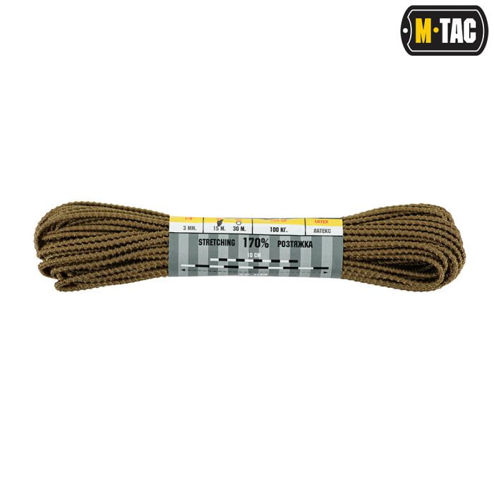 M-Tac паракорд Shock-Cord 3mm 15m Dragon Skin Coyote