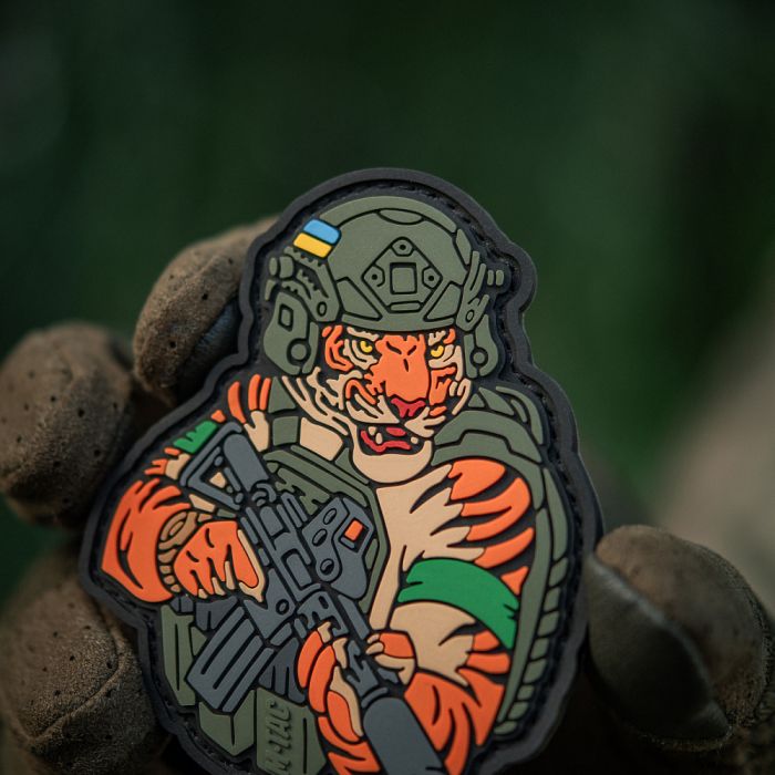 M-Tac нашивка Тигр Зелений скотч PVC olive