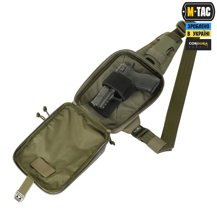 M-Tac сумка Sling Pistol Bag Elite Hex з липучкою Ranger Green
