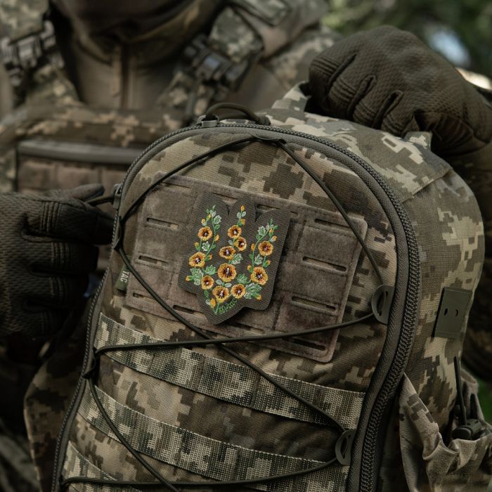 M-Tac нашивка Тризуб Мальви (вишивка) Ranger Green