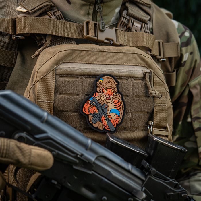 M-Tac нашивка Тигр Блакитний скотч PVC coyote