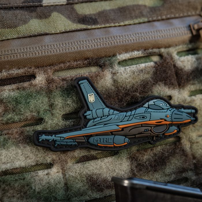 M-Tac нашивка F-16 PVC Blue