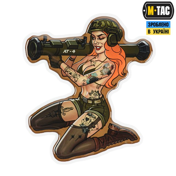 M-Tac наклейка об'ємна Tactical girl №10 AT4 Тату