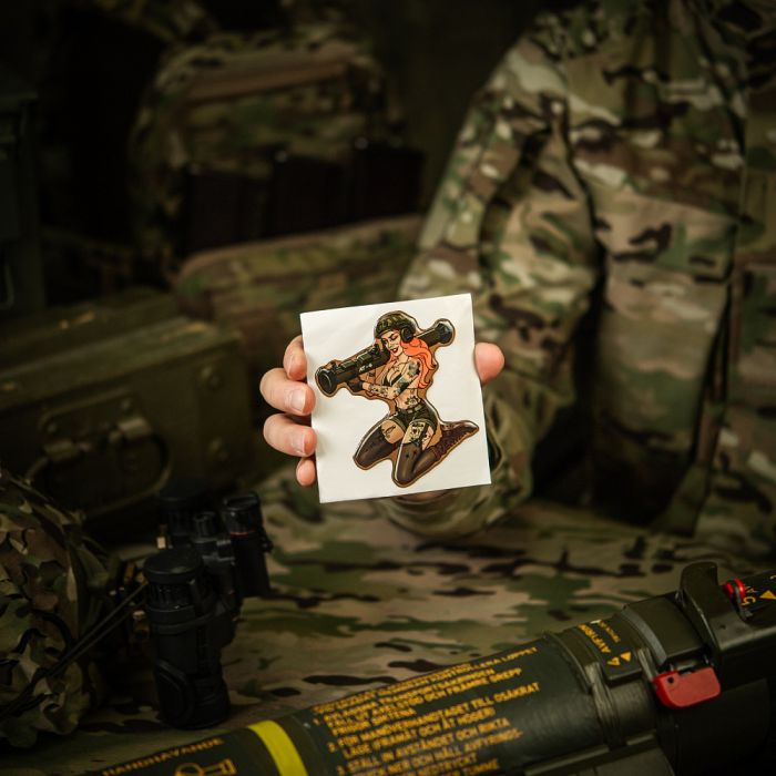 M-Tac наклейка об'ємна Tactical girl №10 AT4 Тату