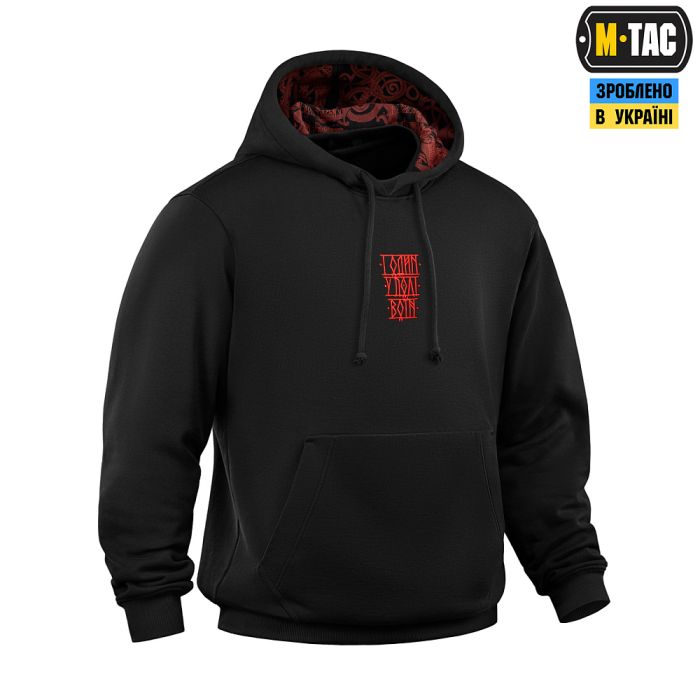 M-Tac кофта Hoodie Один в полі воїн Oversize Hard Black