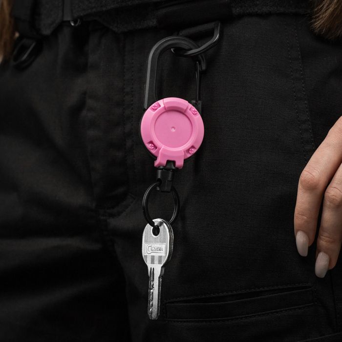 M-Tac карабин зі шнуром для ключів Pink