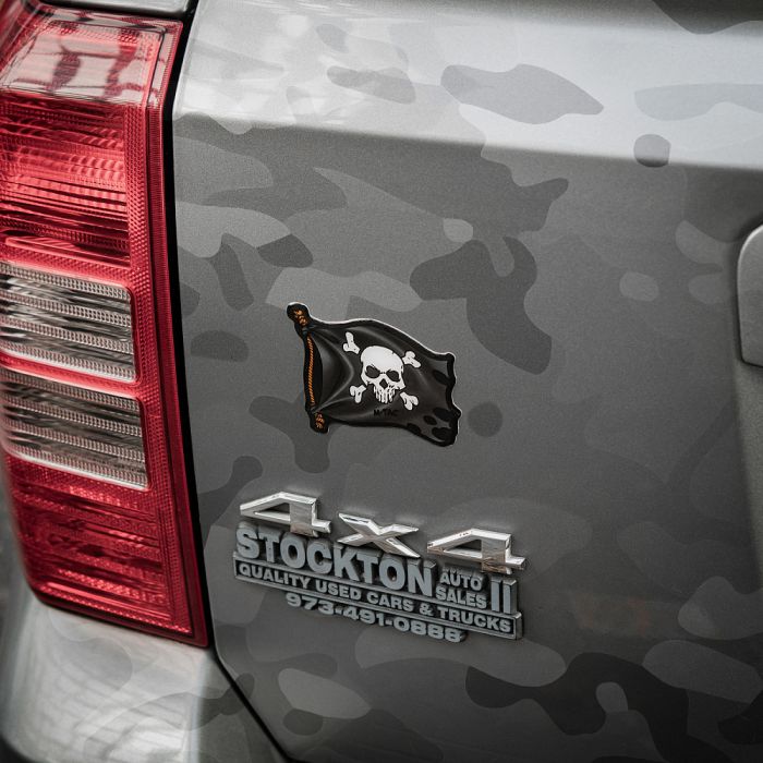 M-Tac наклейка об'ємна Веселий Роджер Black