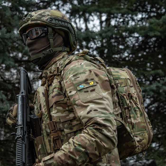 M-Tac нашивка Cat Eyes Laser Cut Multicam/Yellow/Blue/GID