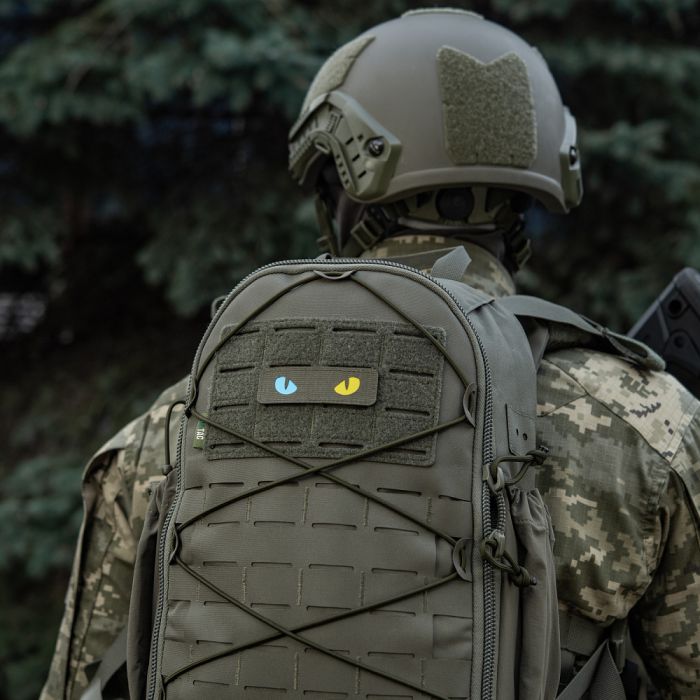 M-Tac нашивка Cat Eyes Laser Cut Ranger Green/Yellow/Blue/GID