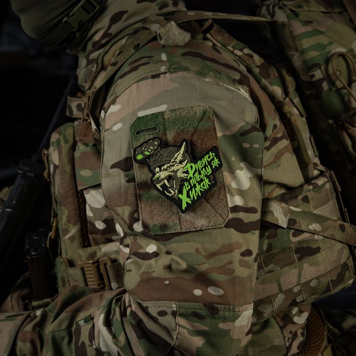 M-Tac Нашивка "Дивись в пітьму як Хижак" PVC Black/Olive