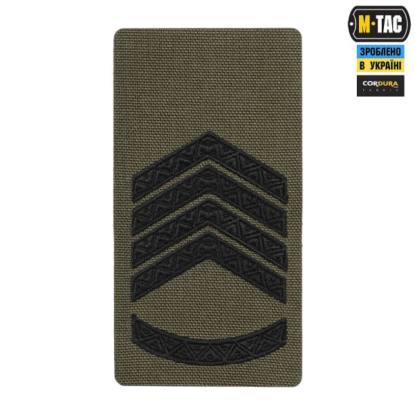 M-Tac погон на липучці Головний сержант (вишивка) Ranger Green