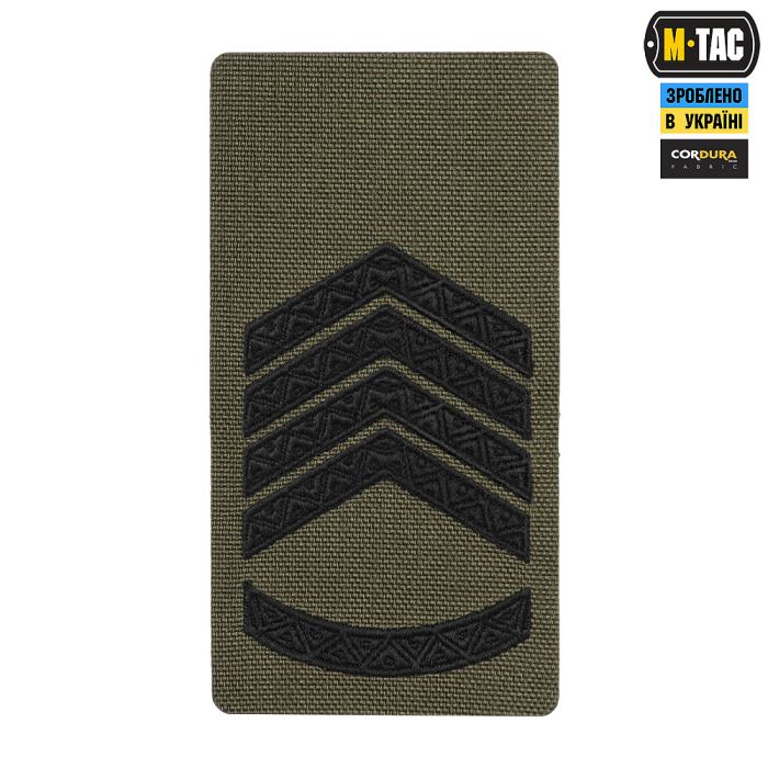 M-Tac погон на липучці Головний сержант (вишивка) Ranger Green