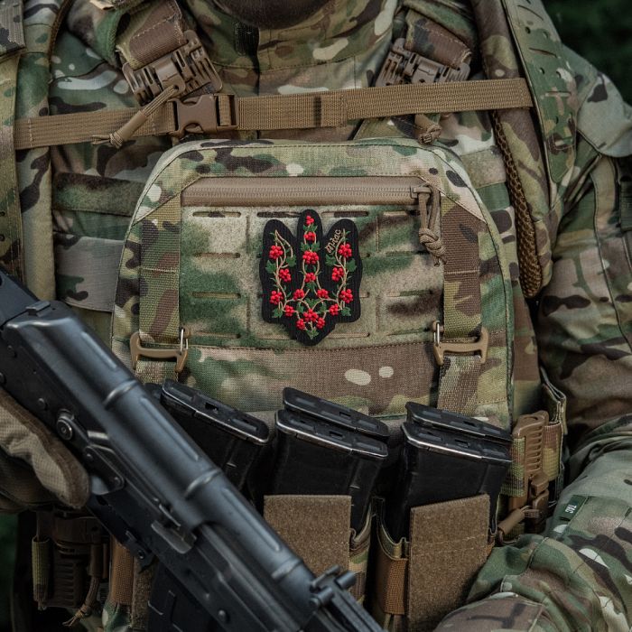 M-Tac нашивка Тризуб калина (вишивка) Black
