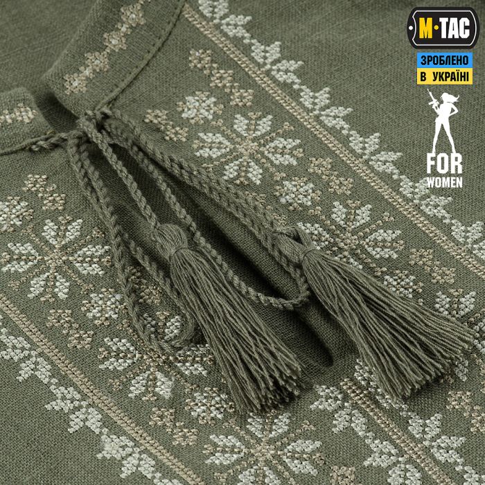 M-Tac вишиванка жіноча 100% льон тип 2 олива