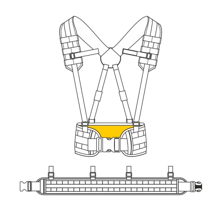 M-Tac пояс тактичний з плечовими ременями Scout Olive