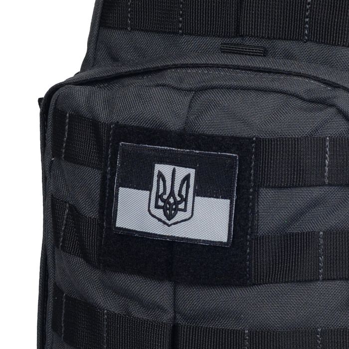 M-Tac нашивка прапор України з гербом сірий