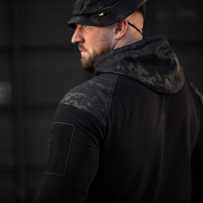M-Tac кофта Hoodie Combat Black Edition Black Multicam