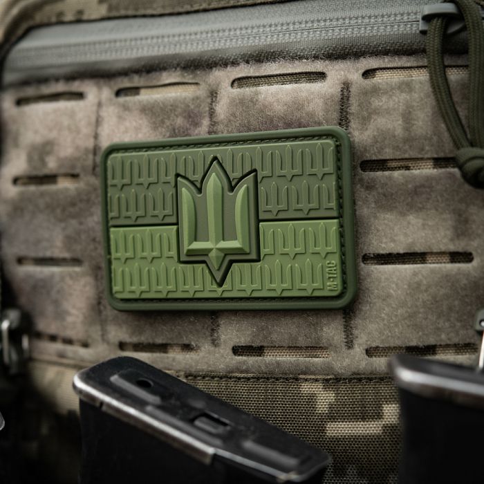 M-Tac нашивка прапор України з тризубом ЗСУ PVC Olive