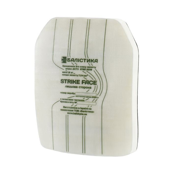Балістика Бронепластина анатомічна з демпфером розміру М 3-го класу захисту НВМПЕ