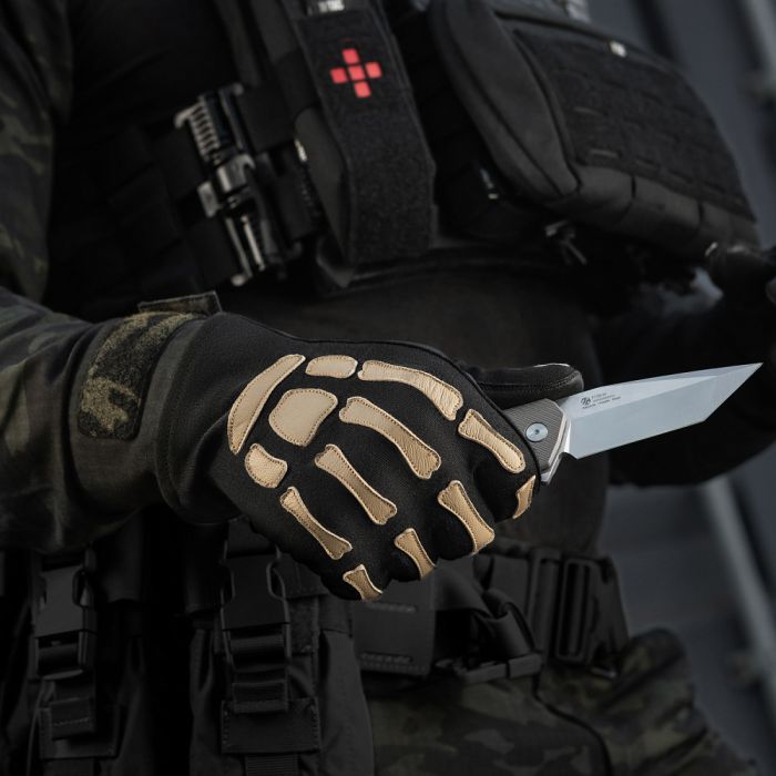 M-Tac рукавички Skeleton Nomex Black/Coyote