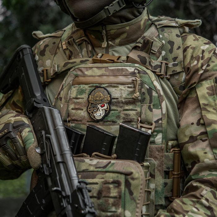 M-Tac нашивка Worn to the bone PVC Black/Coyote