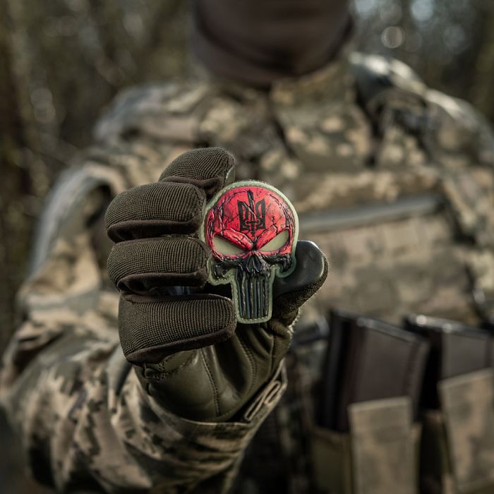 Нашивка Punisher Червоний GID