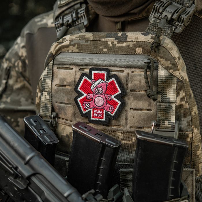 M-Tac нашивка Paramedic Медвідь (вишивка) Pink/Black