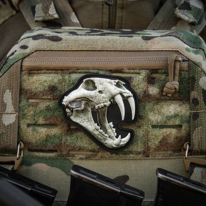 M-Tac нашивка Old Tiger full color білий