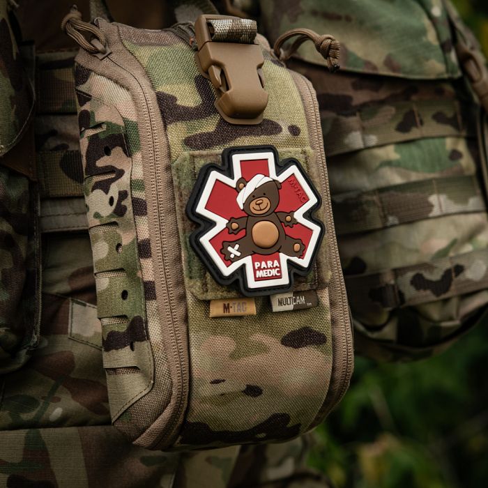 M-Tac нашивка Paramedic Медвідь (PVC) Brown/Black