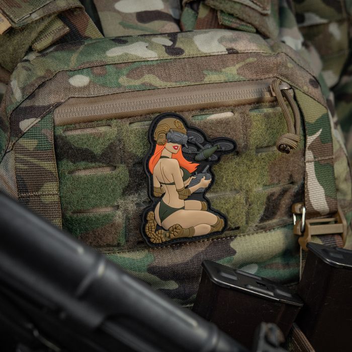 M-Tac нашивка Tactical girl №6 PVC redhead/Olive/Coyote V1