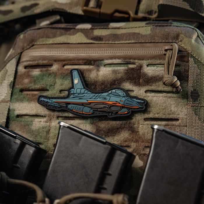 M-Tac нашивка F-16 PVC Blue
