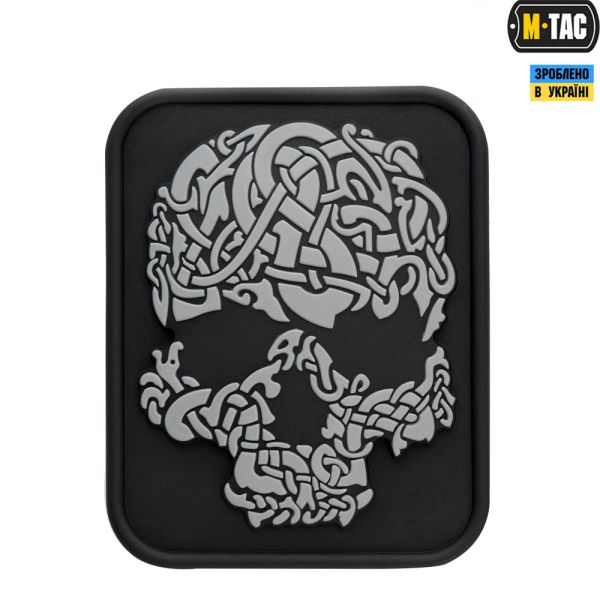 M-Tac нашивка Viking Skull PVC Black/Grey (сорт 2)