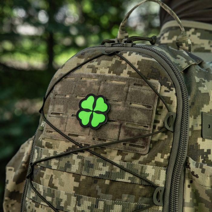 M-Tac нашивка Клевер GID Black/Green