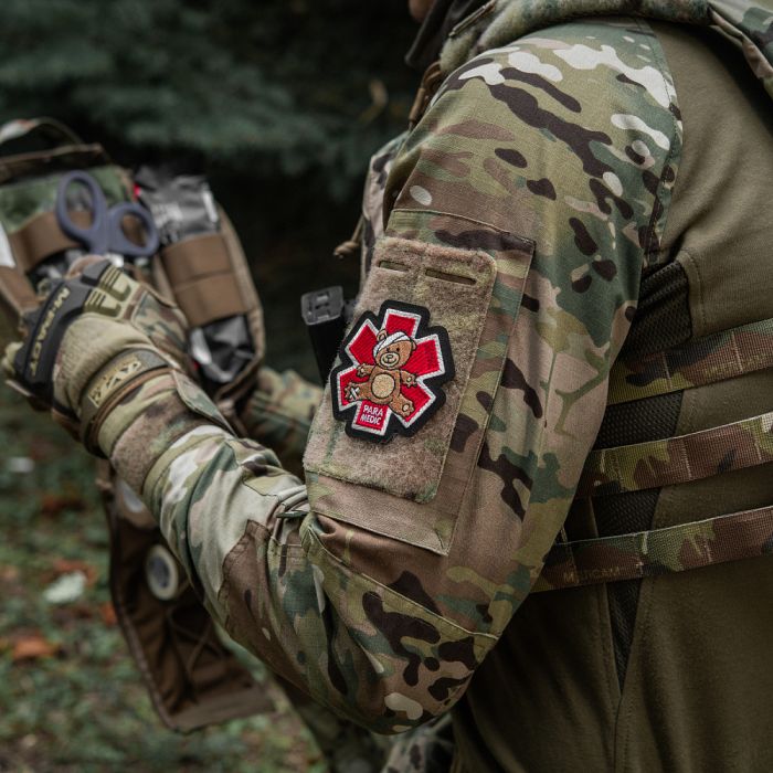 M-Tac нашивка Paramedic Медвідь (вишивка) Bronze/Black