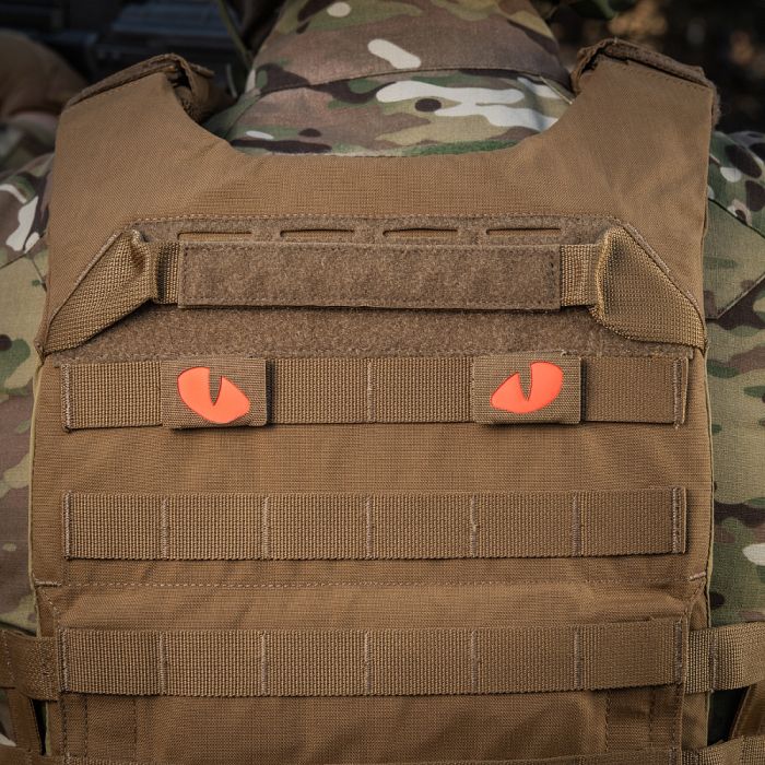 M-Tac нашивка Tiger Eyes Laser Cut (пара) Coyote/Red/GID