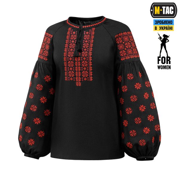M-Tac вишиванка жіноча 100% льон чорна