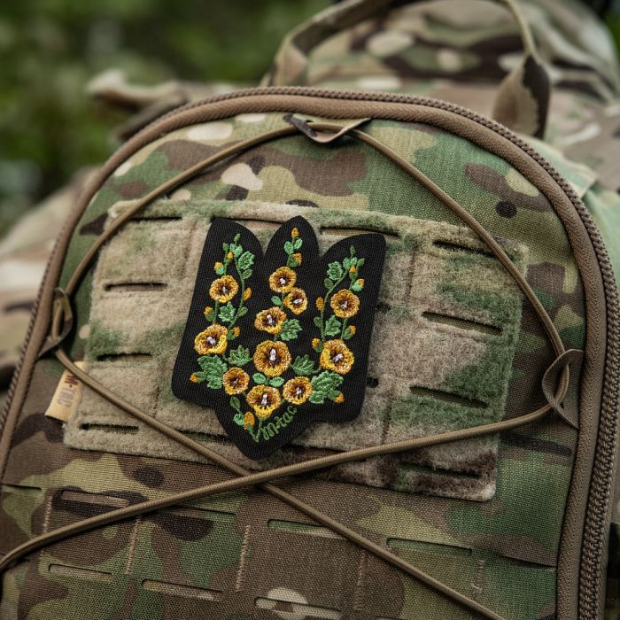 M-Tac нашивка Тризуб Мальви (вишивка) Black