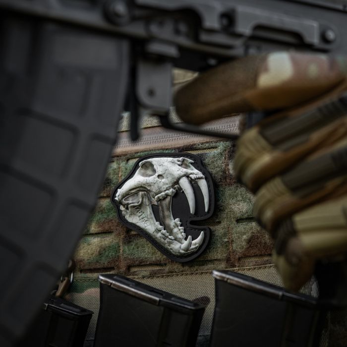 M-Tac нашивка Old Tiger full color білий