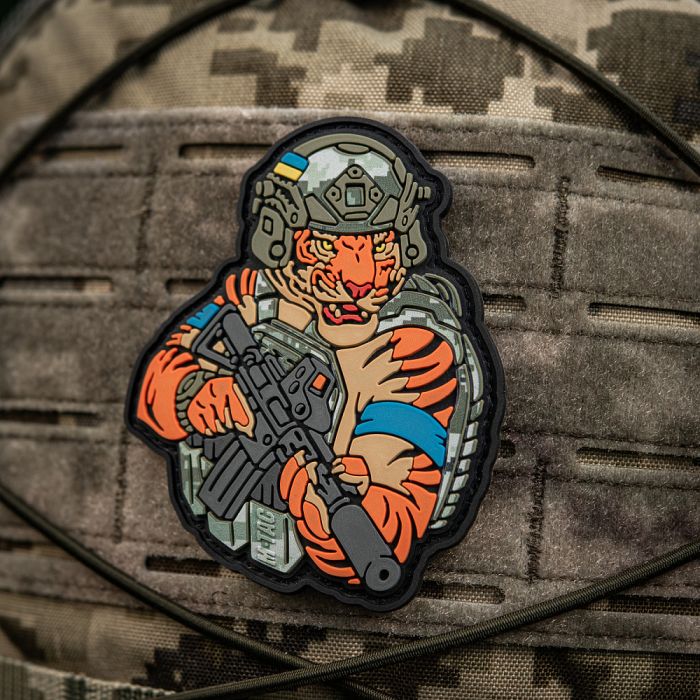 M-Tac нашивка Тигр Блакитний скотч PVC MМ14