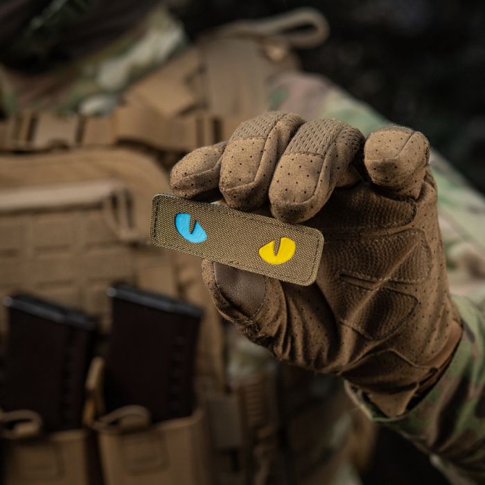 M-Tac нашивка Cat Eyes Laser Cut Coyote/Yellow/Blue/GID