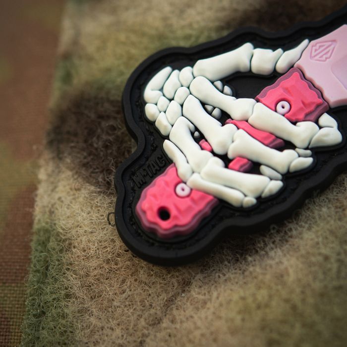 M-Tac нашивка Skeleton Knife PVC Pink