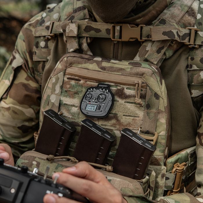 M-Tac нашивка пульт FPV сірий (PVC)