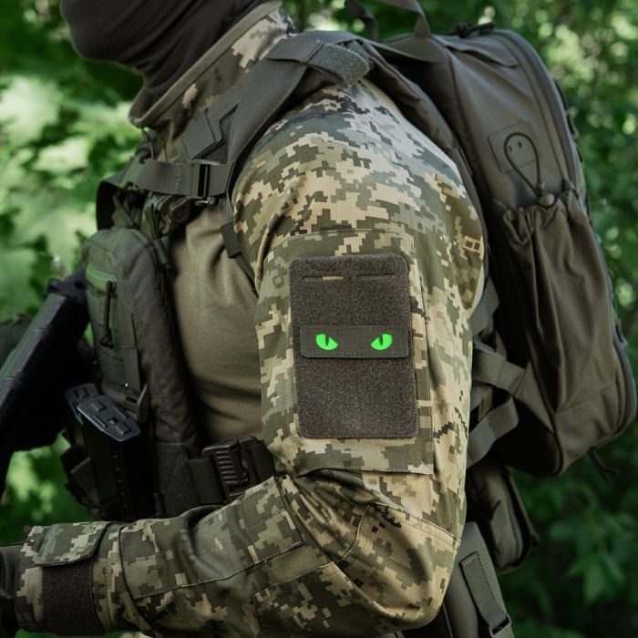 M-Tac нашивка Cat Eyes Laser Cut Ranger Green/Green/GID