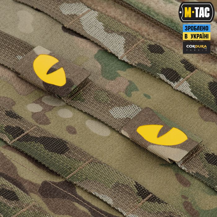 M-Tac нашивка Tiger Eyes Laser Cut (пара) Multicam/Yellow/GID