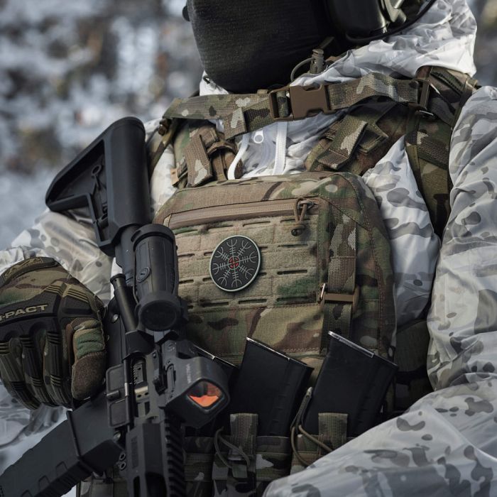 M-Tac нашивка шолом Жаху PVC Black/GID