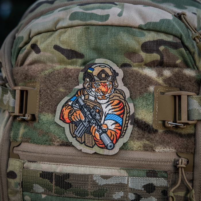 M-Tac нашивка Tiger (вишивка) Multicam/Coyote/Blue