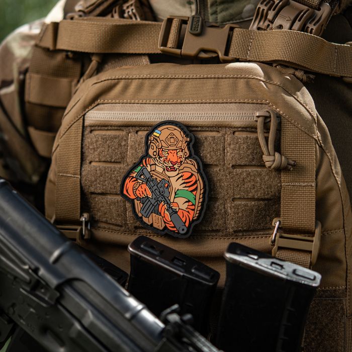 M-Tac нашивка Тигр Зелений скотч PVC coyote