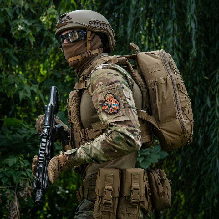 M-Tac нашивка Тигр Блакитний скотч PVC coyote